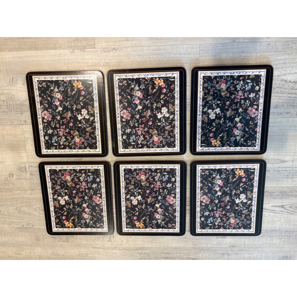 Pimpernel Traditional Collection Floral Cork Backed Place Mats Set of 6 England